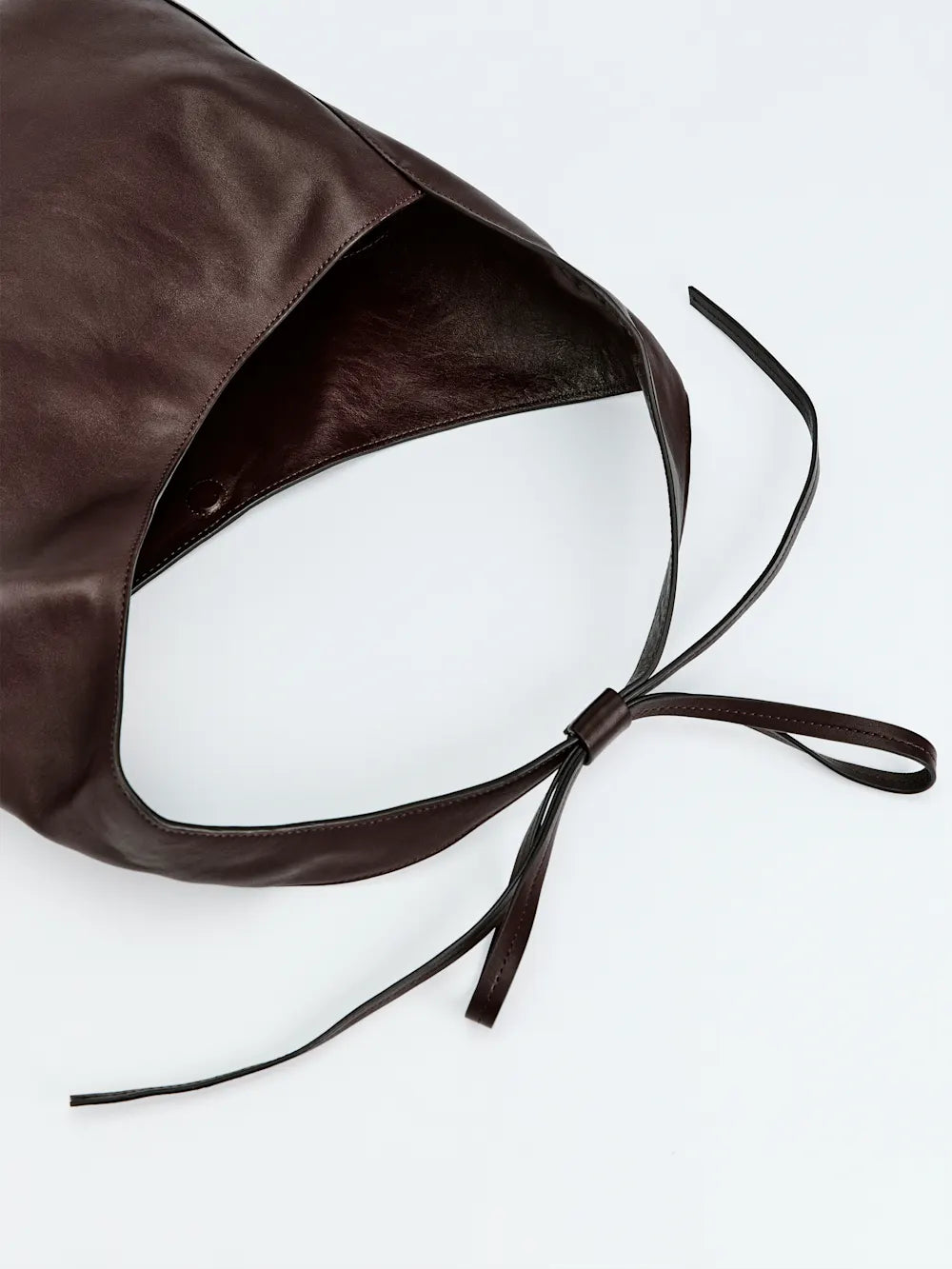 Decorative Tie Strap Soft Slouchy Magnetic Laptop Tote Bag