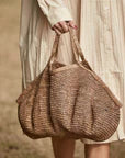 Knotted Drawstring Puffy Tote Bag